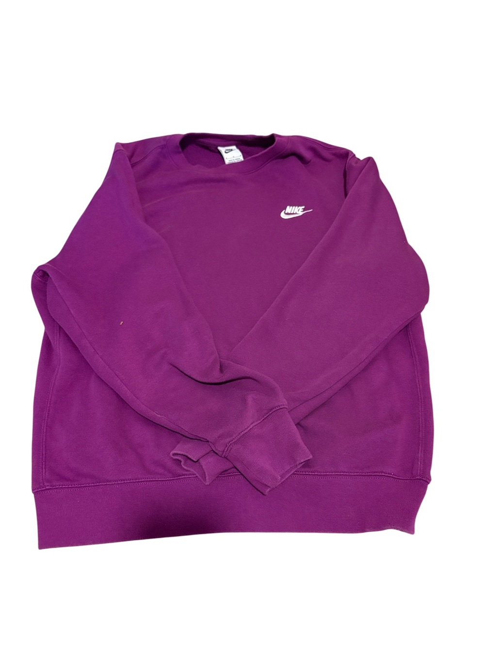 Nike Purple Men’s Crewneck Sweatshirt with White Swoosh size M